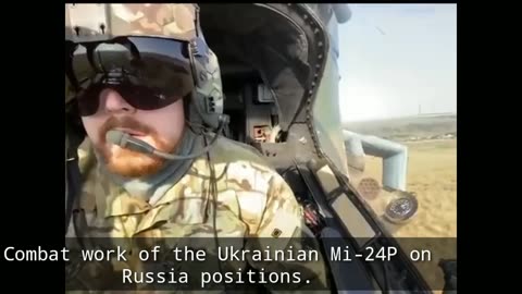 Combat work of the Ukrainian Mi-24P on Russia positions