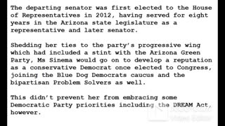 HOT! - 24-0305 - Arizona One Term Senator and Former Democrat Sinema Won't Seek Re-Election 2024