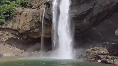 Water Flowing from Waterfalls