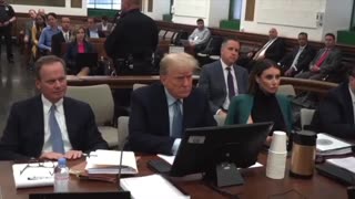 President Trump in court