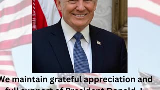 We appreciate and support President Trump!