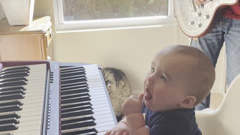 Baby Joins In Jam Session