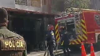 Incendio en el barrio Rosales de Floridablanca