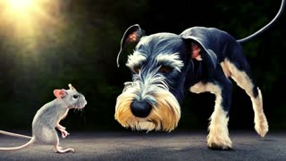 a schnauzer puppy hunting rats