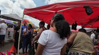 Walking through guyana market