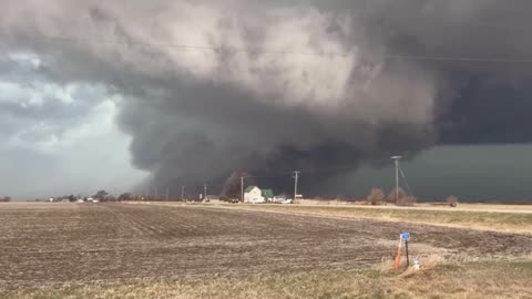 A Confirmed large and extremely violent tornado is on the ground Sigourney Iowa