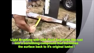 USA Fluid Cleaning a 55-56 Chevy Bumper Legacy Footage