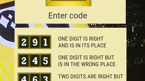 Can you solve 3 digits code quiz