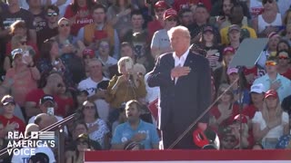 President Donald Trump plays J6 Prison Choir song "Justice for All"