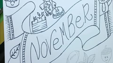 November 2022 Journal | November 2022 - Drawing | Doodle Art November | Easy Fall Doodles Ideas