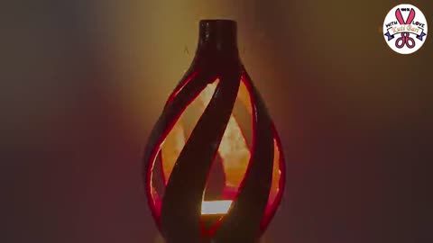 Table lamp making || Plastic bottle Flower vase || Lighting lamp making