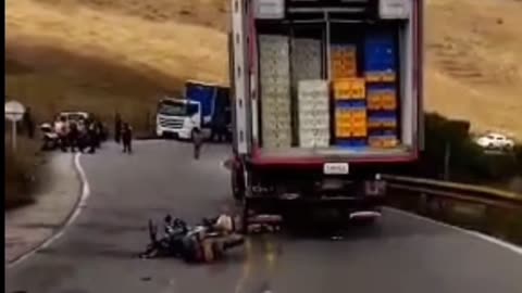 Accidente de motociclista en la vía a Pamplona