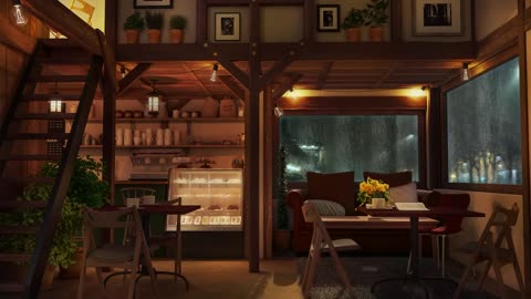 Rainy Jazz Cafe - Slow Jazz 🎷Music in Coffee Shop Ambience for Work, Study and Relaxation