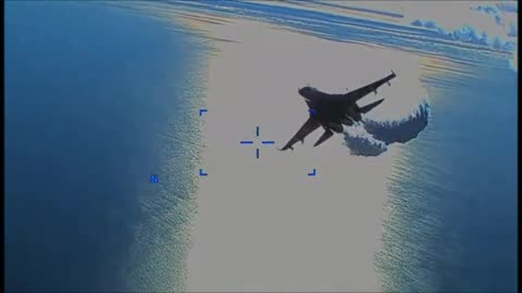Video of Russian SU-27 fighter jet colliding with US MQ-9 drone