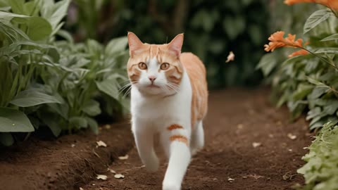 Orange Cat Walking