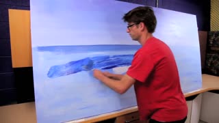 How to Paint Water On A Beach - Mural Joe