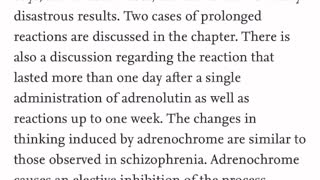 Effects of Adrenochrome and Adrenolutin