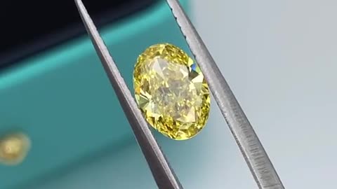 Messi Jewelry Oval Cut Fancy Vivid Yellow Synthetic Diamond Cvd HPHT Lab Grown Yellow Diamond Yellow