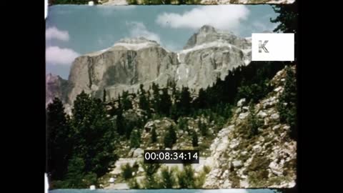 1950s, 1960s Italy, Dolomites, Mountain Scenery, 16mm