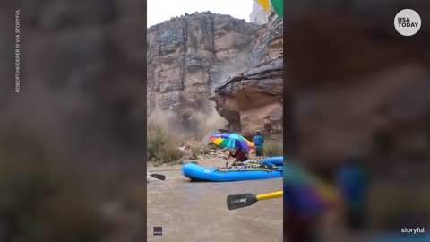 Grand Canyon in Arizona flooded with water