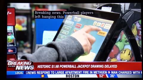 HISTORIC $1.9B POWERBALL JACKPOT DELAYED