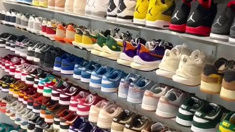 Everyone's shoe closet dream, sneakers