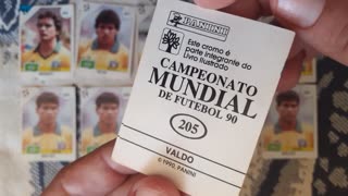 Lote de figurinhas do Brasil da copa de 1990