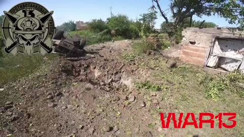 Russian Soldier hits IED on a four wheeler