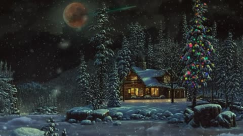 Enchanting Winter Wonderland: Cozy Cabin by the Stream