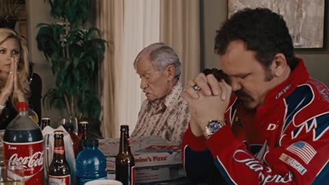 Talladega Nights "I like to picture Jesus in a tuxedo t-shirt" scene