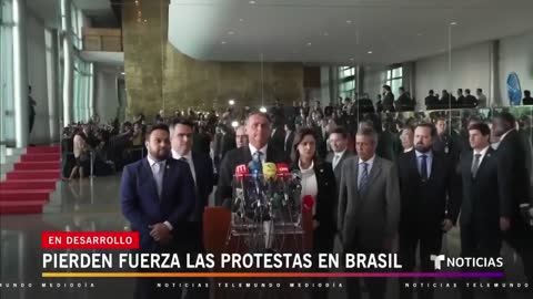 Pierden fuerza las protestas contra los resultados electorales en Brasil | Noticias Telemundo