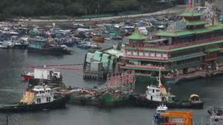 Se hunde icónico restaurante flotante días después de zarpar desde Hong Kong