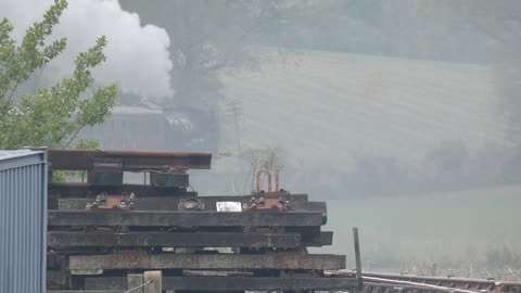 Steam Train Speeds Away From Northiam Towards Bodiam UK 2022