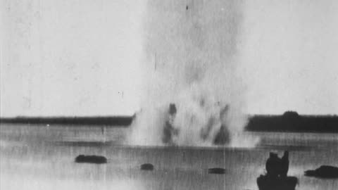 Exploding A Whitehead Torpedo (1900 Original Black & White Film)