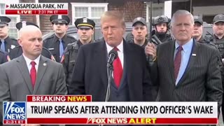 PRESIDENT TRUMP AT NYPD OFFICERS FUNERAL