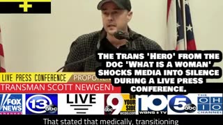 The trans 'hero' from the doc 'what is a woman' shames the media in live press conference