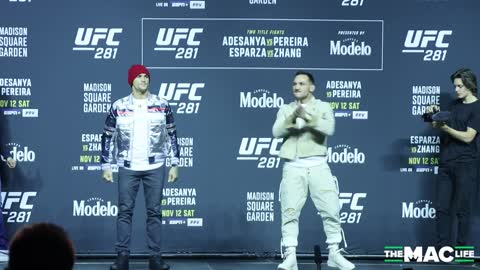 Israel Adesanya vs. Alex Pereira Face Off at UFC 281 Press Conference