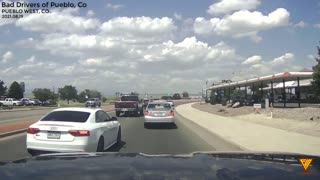 White Audi Tries Cutting In Last Second 2021.08.19 — PUEBLO WEST, CO