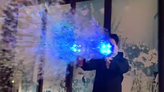 Bubble Gun with 69-Hole and Light