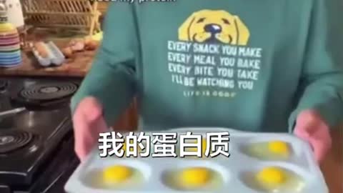 51_ How does a blind man make fried eggs
