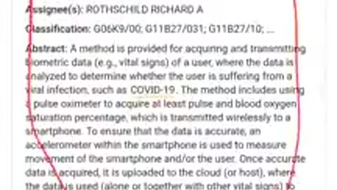 ROTHCHILDS' 2015 PATENT - SYSTEM AND METHOD FOR COVID-19 TESTING