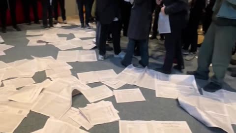 PRO PALESTINE PROTESTERS AT NEW YORK TIMES HQ