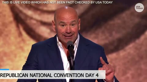 Dana White introduces Donald Trump at the 2024 RNC