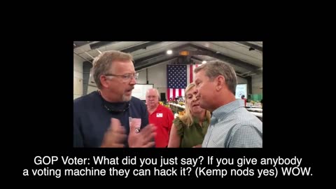 Georgia Governor Brian Kemp admits voting machines are hackable, about winning elections