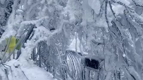 Fairyland like fairy tale, the snow scenery of Tianmen Mountain is so beautiful