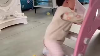 Funny baby fighting