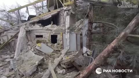 Footage shows aftermath of strike on barracks in Russian-occupied city of Melitopol