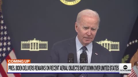 Joe Biden makes remarks on Aerial Objects flying over U.S. & Canada - February 2023