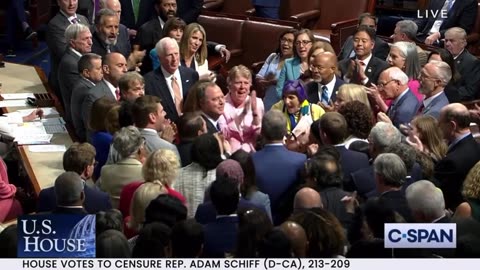 Dems cheering for Schiff after being censored.