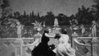 Gordon Sisters Boxing (1901 Original Black & White Film)